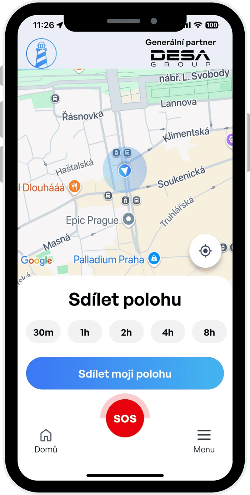 Sdílení polohy